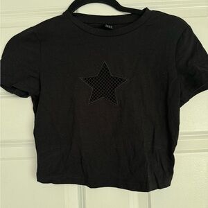 Black festival crop top